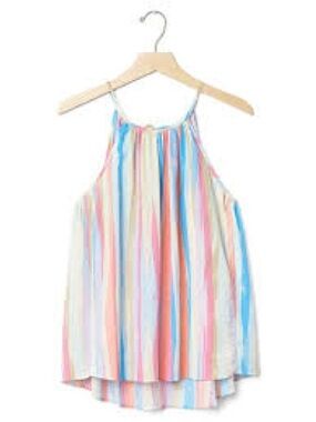 Gap Striped Tank Top Multicolor Halter Sleeveless Blouse Medium